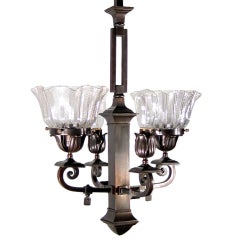 Mission Style Gas Electric Fixture