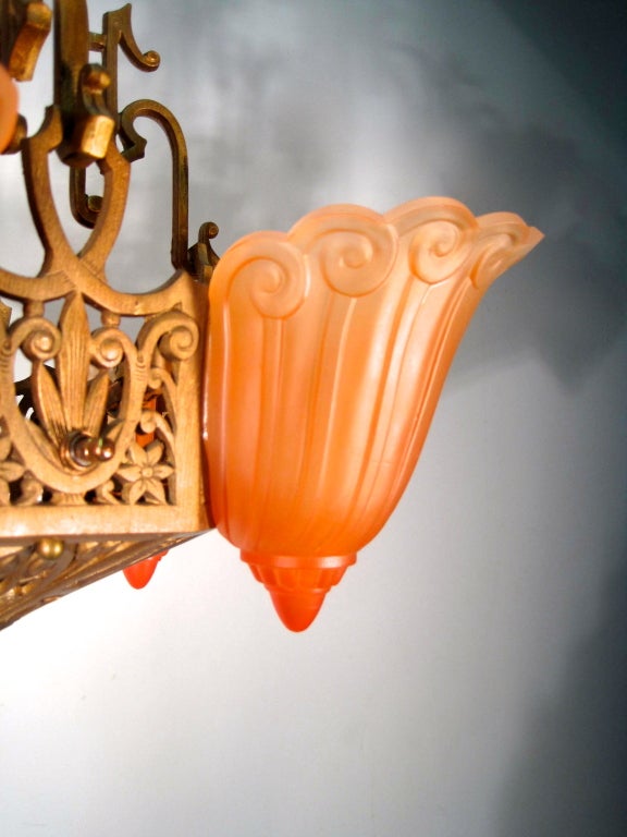 Art Deco 5Light Fixture at 1stDibs