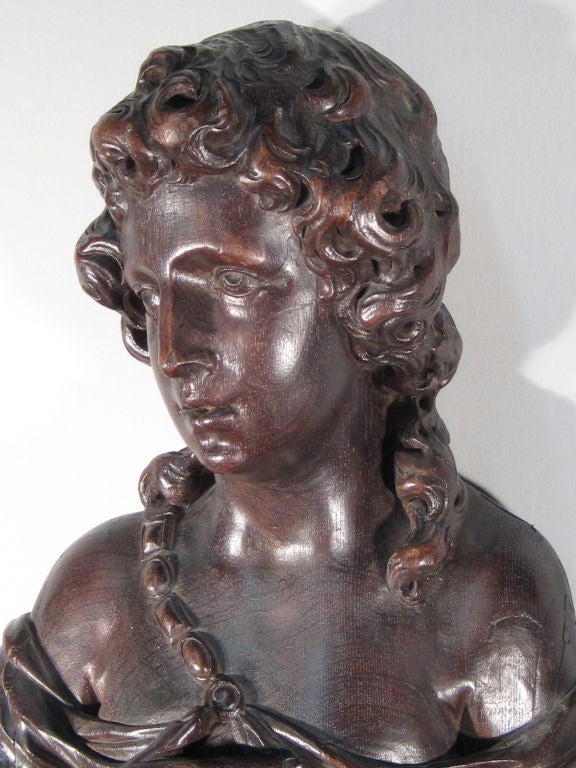 19th Century SAMUEL ROBB Carved Female Figure For Sale