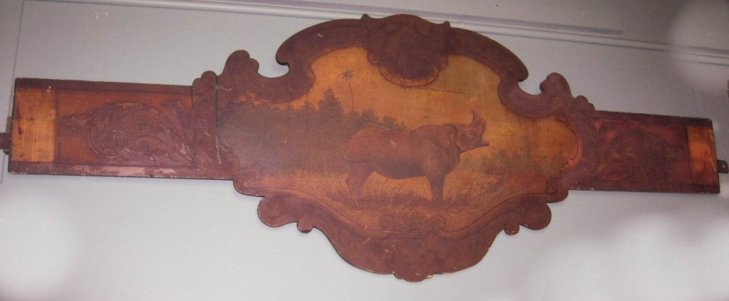 Painting of a Javan Rhinoceros