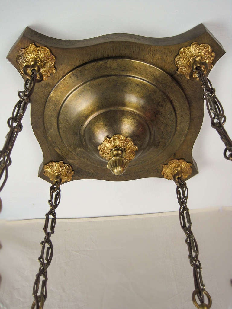 Edwardian Flush Mount Light Fixture (4-Light) For Sale 2