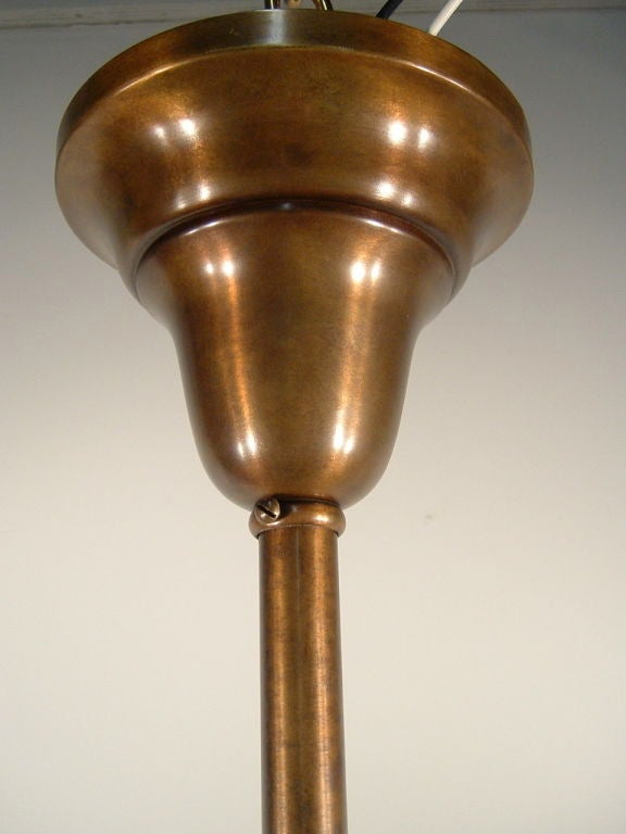 Arts & Crafts 'Monk' Head Light Fixture In Excellent Condition For Sale In Vancouver, BC
