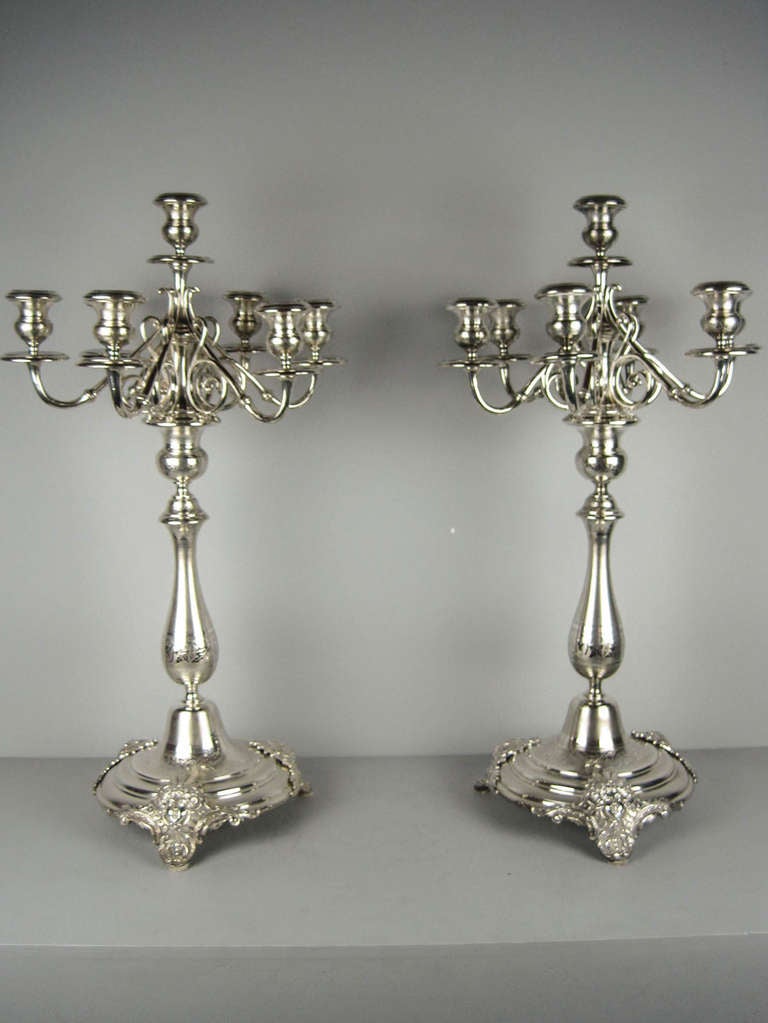 Silver Plated Figural Candelabra