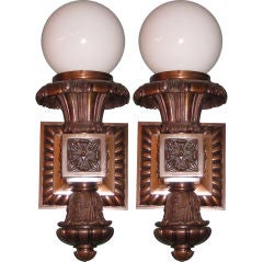 "CALDWELL" Bronze Wall Sconces (Pair)