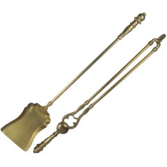 Rare Victorian Brass Pincher and Shovel