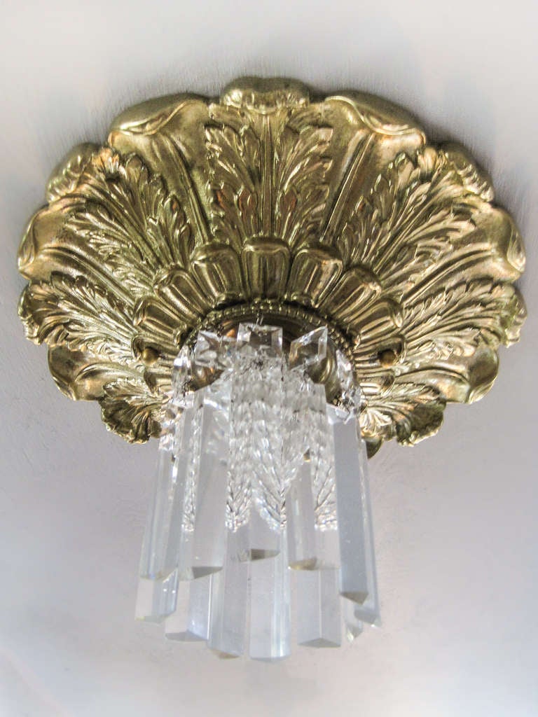 "Caldwell" Cast Brass Flush Mount Light Fixture