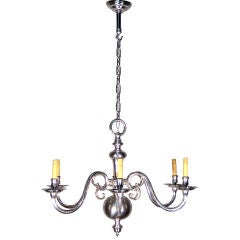Six Arm Silver Plated Colonial Fixture