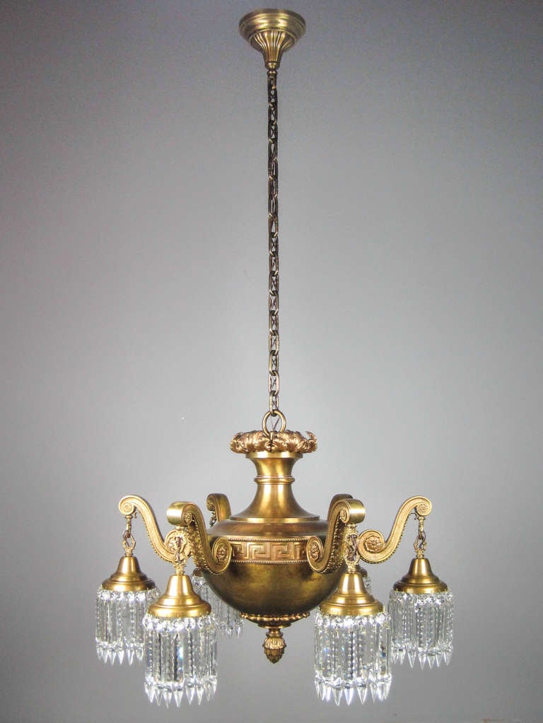 Commercial Beaux-Arts Crystal Chandelier In Excellent Condition For Sale In Vancouver, BC