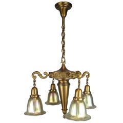 Antique "MILLER" Colonial Revival Light Fixture (4-Light)
