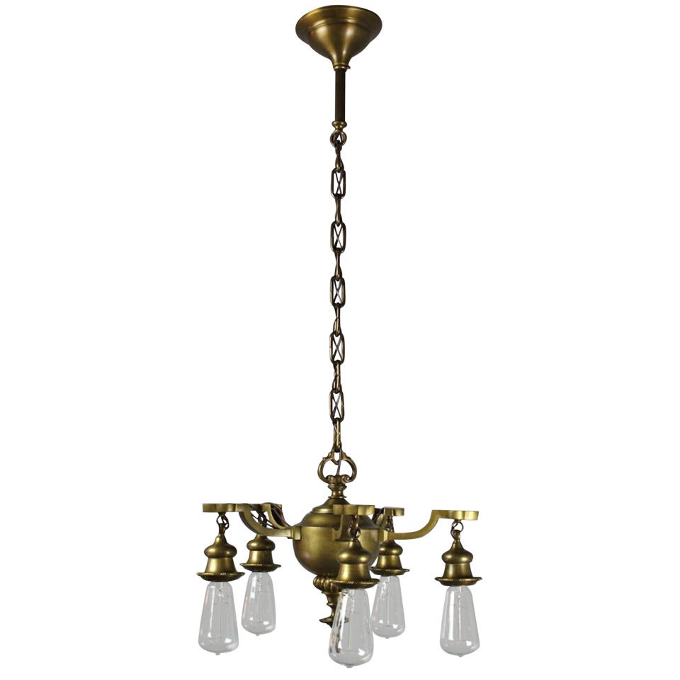 Colonial Revival Bare-Bulb Fixture For Sale
