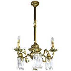 Converted Gas-Electric Decorative Sheffield Style Chandelier