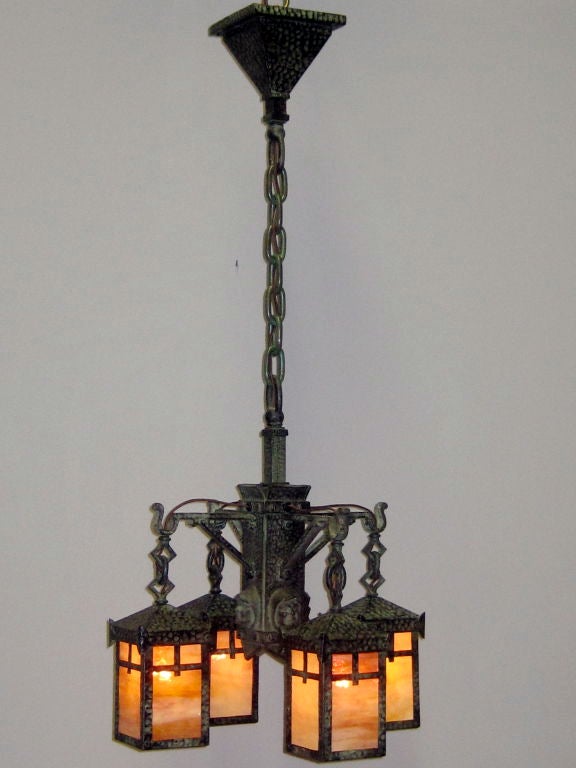 Arts & Crafts Monk Fixture by Bradley and Hubbard 2