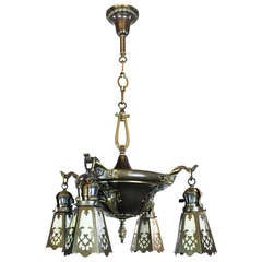 Antique Colonial Revival Pan Light Fixture (4-Light)