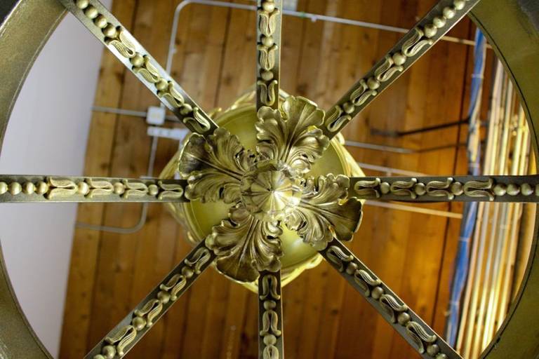 Commercial Beaux-Arts Chandelier from the Masonic Lodge Kansas City, MO 3