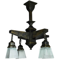 Antique Mission Style Four-Light Fixture