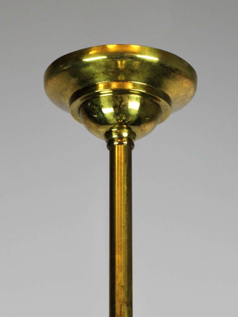 Victorian Gas, Electric Brass Chandelier, Twelve-Light For Sale 4