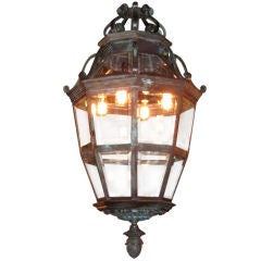 Monumental Bronze Lantern by Caldwell (Pair Available)