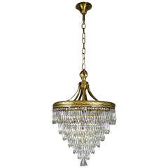 Antique Gorgeous "Wedding Cake" Crystal Chandelier by E. Miller & Co.