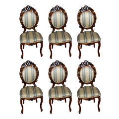Antique Carved Mahogany Victorian Chairs