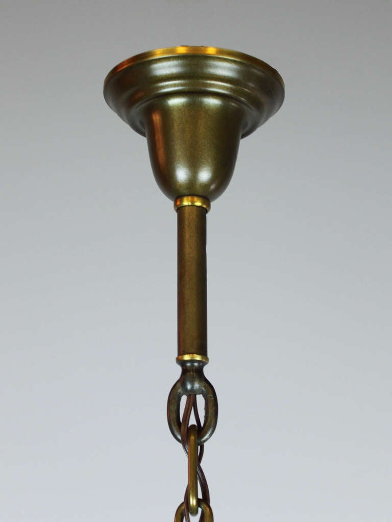 Edwardian Crystal Brass Pan Light Fixture (5-Light) 5