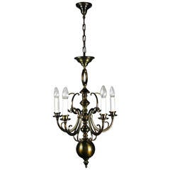 Antique Unusual Art Nouveau Fixture (5-Light)