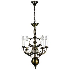 Unusual Art Nouveau Fixture (5-Light)