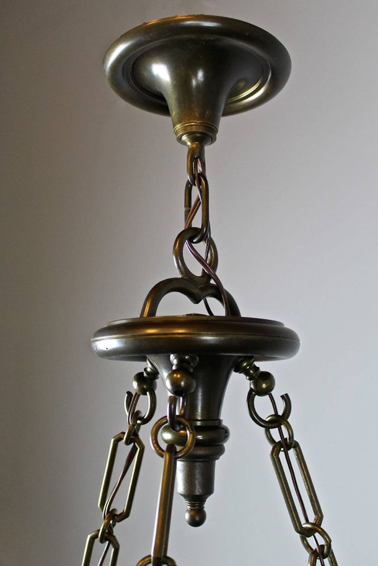 Large Sheffield Style Lighting Fixture with Candle Arms (6-light) In Excellent Condition For Sale In Vancouver, BC