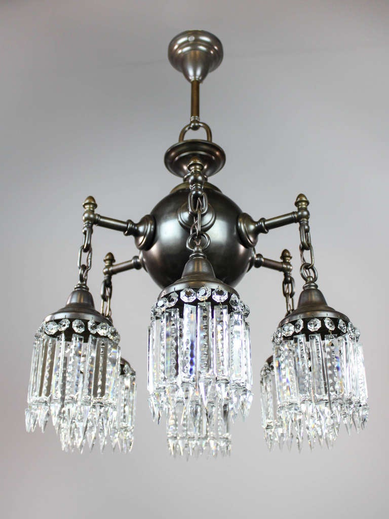 Colonial "Ball" Light Fixture, Six-Light