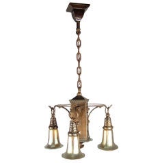 Antique Hammered Brass 4-Light Fixture
