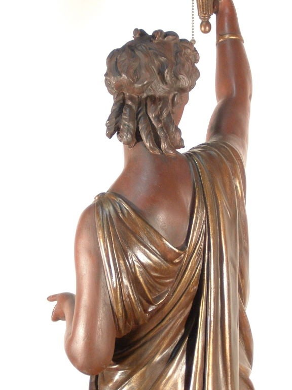 Spelter Newel Post Lamp by Mitchell Vance