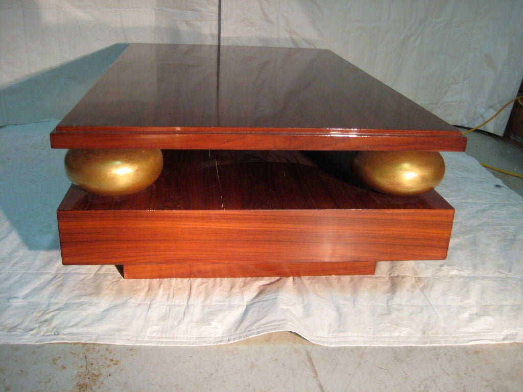 20th Century French Art Deco Rosewood Coffee Table For Sale