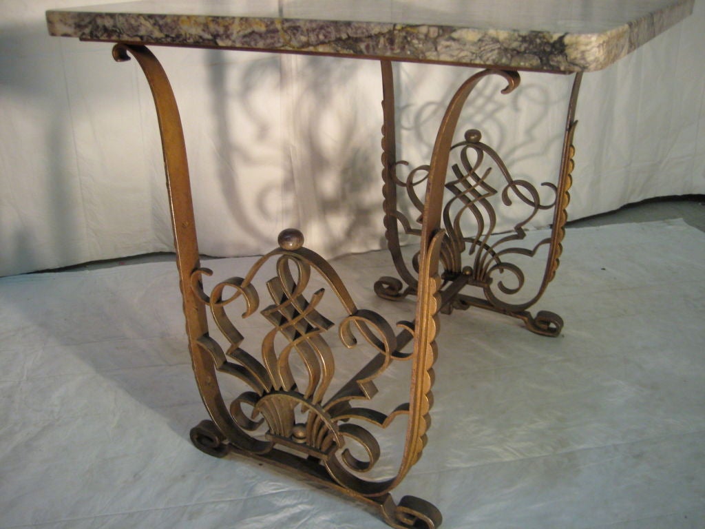 French Art Deco Side Table By Raymond Sube