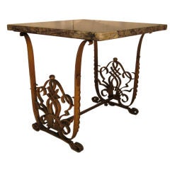 French Art Deco Side Table By Raymond Sube
