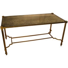 Maison Jansen Style Brass and Mirror Coffee Table