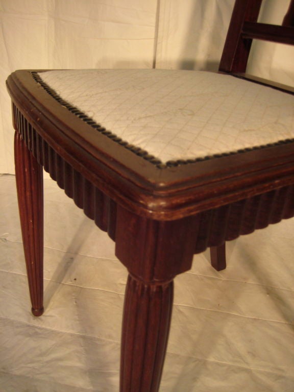 Three solid rosewood Art Deco side chairs