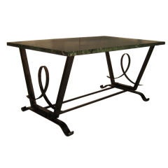 French 1940's iron table in the manner of Raymond Sube