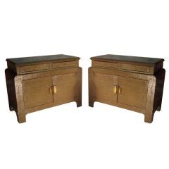Pair of cabinets/night stands in the style of Karl Springer