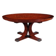 Round L';Arconique dining table in bobingha