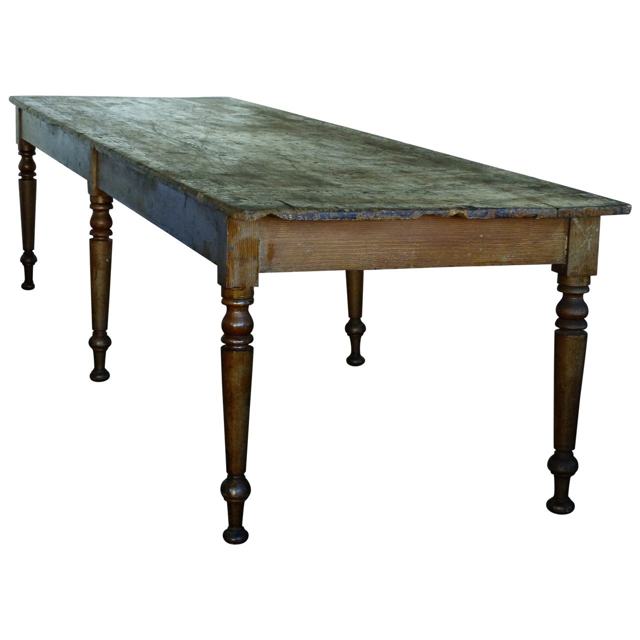 19th c 10 ft Convent table