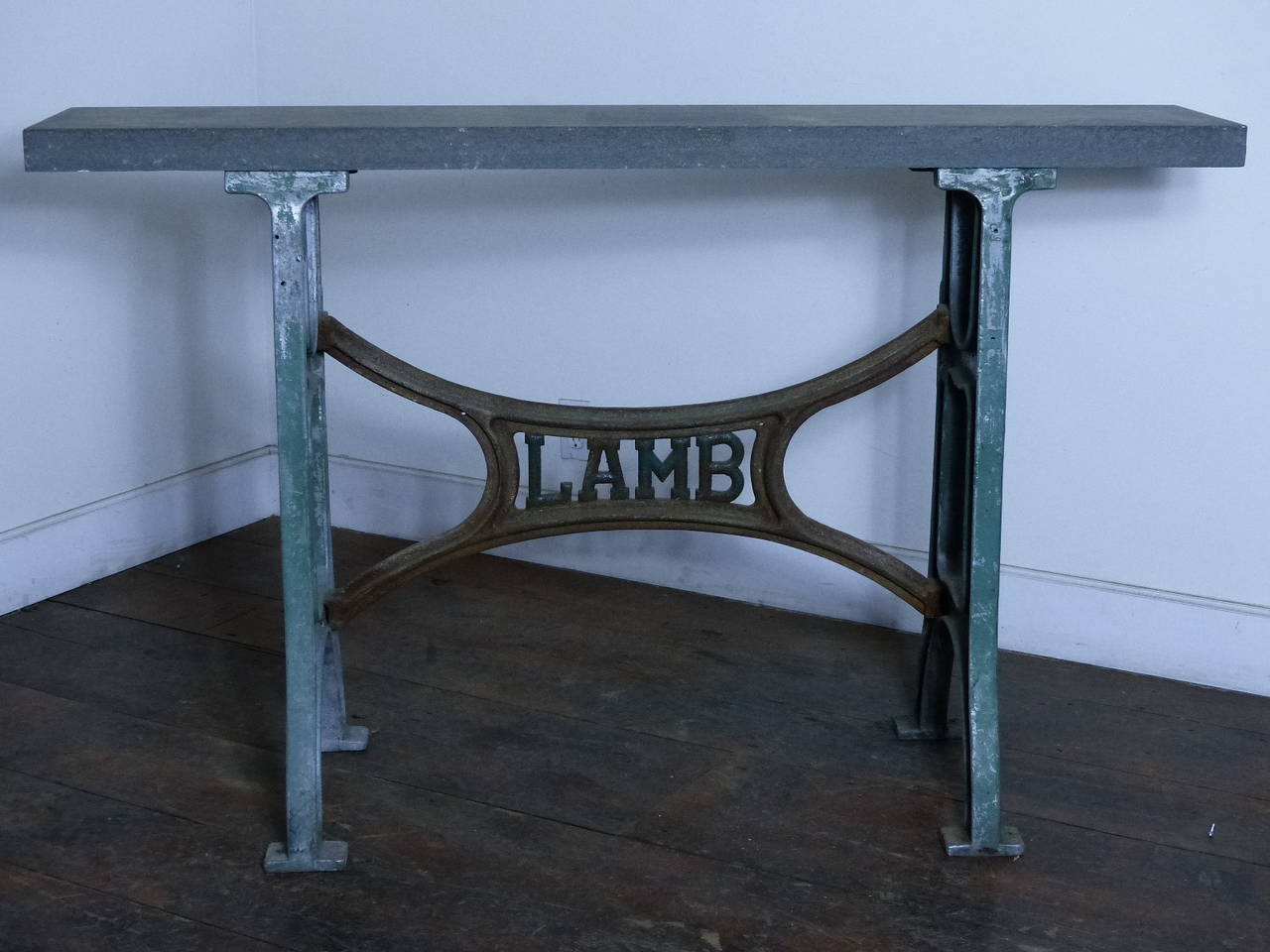 American Console Table with a Stone Top