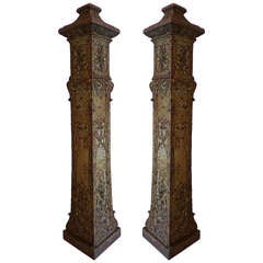 Pair of Cast Iron Newel Posts