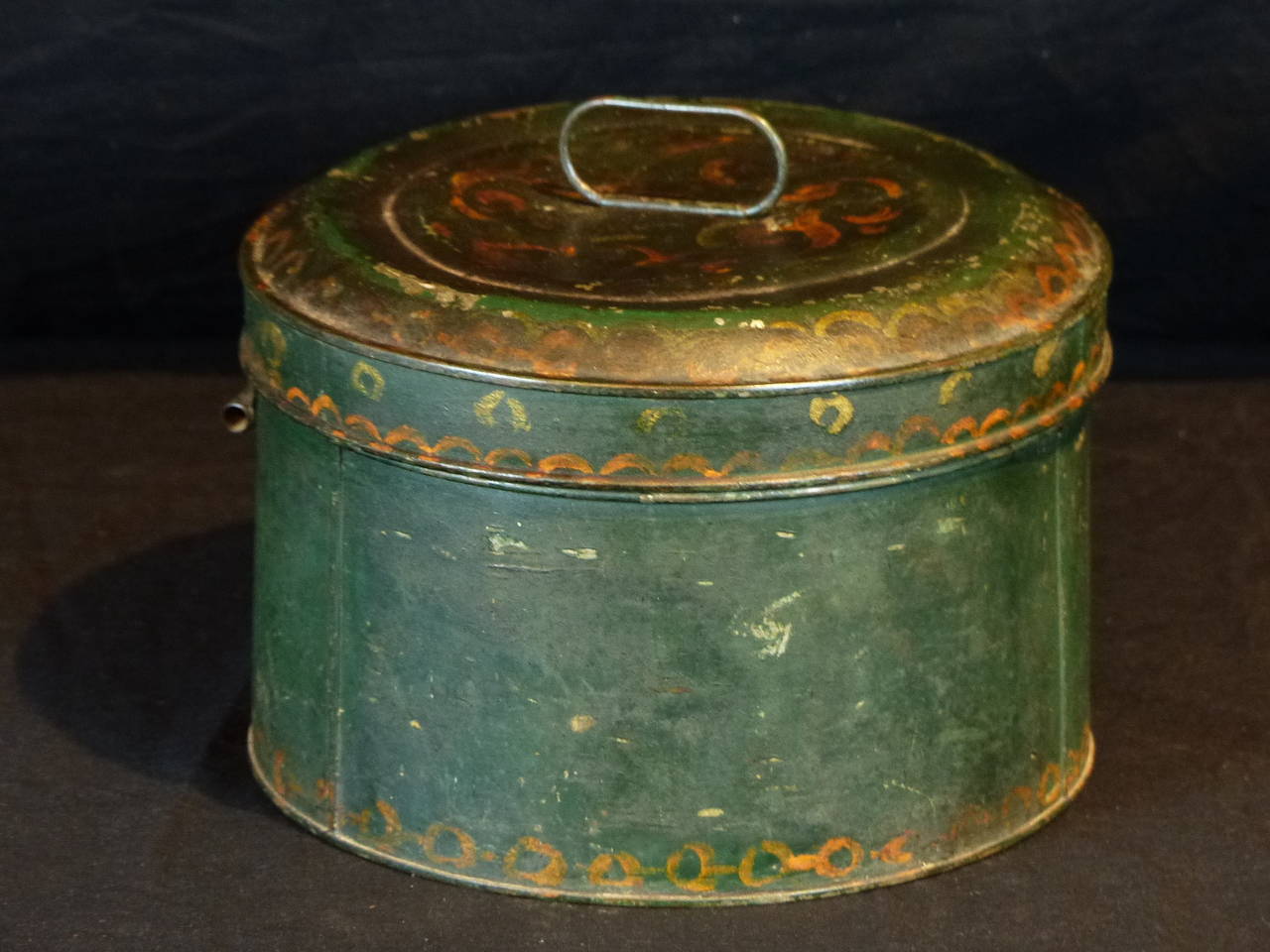Canadian Tole Painted Canister