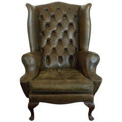 Wingback Chair With Foot Stool
