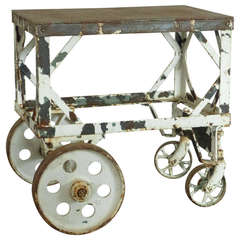 Antique Cast Heavy Steel Industrial Carts