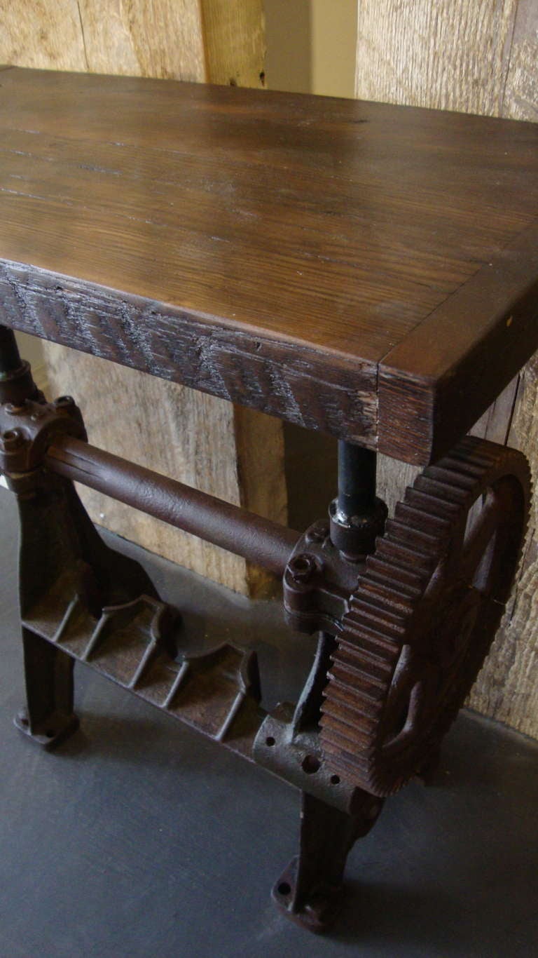 industrial side table vintage