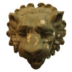 Plaster Lion Heads
