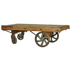 Vintage Industrial Cart/Coffee Table