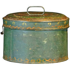 Antique Tole Painted Canister