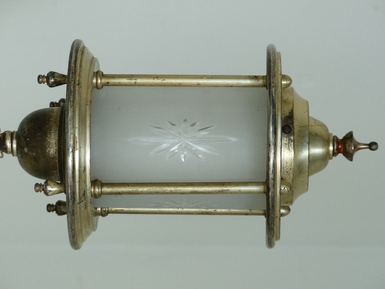 Nice original small pendant light with silver gilding. Re-wired and CSA approved. Found in NYC.