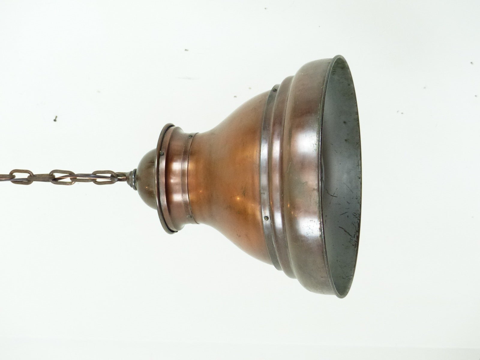 Very rare Macbeth artificial daylight copper pendant, with copper chain.